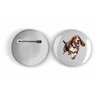 25mm Round Metal Badge - Jumping Dog 5