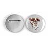 25mm Round Metal Badge - Jumping Dog 8
