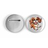 25mm Round Metal Badge - Jumping Dog 10