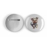 25mm Round Metal Badge - Jumping Dog 30