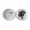 25mm Round Metal Badge - Jumping Dog 31