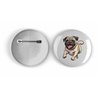 25mm Round Metal Badge - Jumping Dog 32