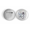 25mm Round Metal Badge - Jumping Dog 34