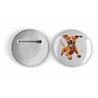 25mm Round Metal Badge - Jumping Dog 35