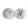 25mm Round Metal Badge - Jumping Dog 36
