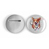 25mm Round Metal Badge - Jumping Dog 39