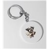 35mm Round Keyring -  Jumping Dog 1