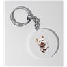 35mm Round Keyring -  Jumping Dog 6