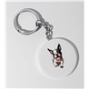 35mm Round Keyring -  Jumping Dog 7