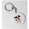 35mm Round Keyring -  Jumping Dog 8