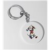 35mm Round Keyring -  Jumping Dog 11