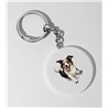 35mm Round Keyring -  Jumping Dog 12