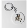 35mm Round Keyring -  Jumping Dog 15