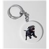 35mm Round Keyring -  Jumping Dog 24