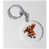 35mm Round Keyring -  Jumping Dog 27