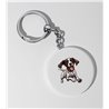35mm Round Keyring -  Jumping Dog 29