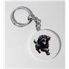 35mm Round Keyring -  Jumping Dog 31