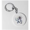 35mm Round Keyring -  Jumping Dog 34