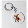 35mm Round Keyring -  Jumping Dog 35