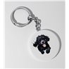 35mm Round Keyring -  Jumping Dog 40