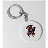 35mm Round Keyring -  Jumping Dog 41