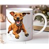 11oz mug  - Jumping Dog35