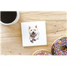 Ceramic Tile Coaster/ Trivet - Jumping dog6