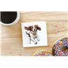 Ceramic Tile Coaster/ Trivet - Jumping dog8