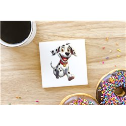 Ceramic Tile Coaster/ Trivet - Jumping dog11