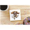 Ceramic Tile Coaster/ Trivet - Jumping dog22