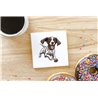 Ceramic Tile Coaster/ Trivet - Jumping dog29