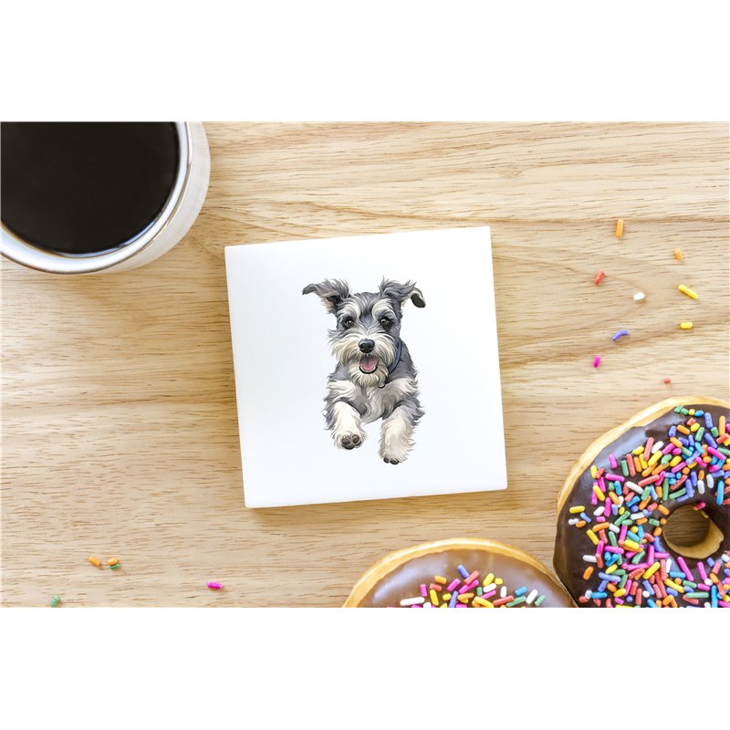 Ceramic Tile Coaster/ Trivet - Jumping dog37