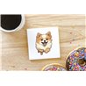 Ceramic Tile Coaster/ Trivet - Jumping dog38
