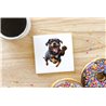 Ceramic Tile Coaster/ Trivet - Jumping dog41