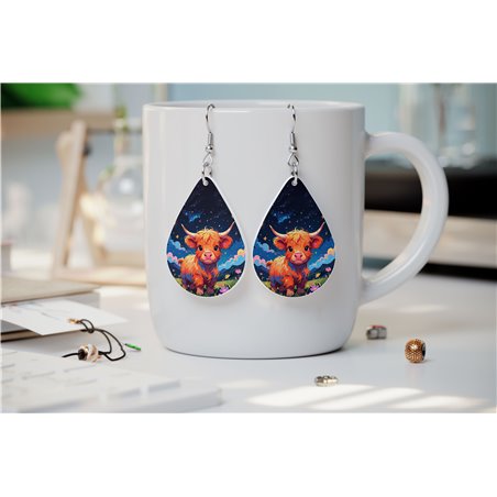 Teardrop Earrings - Highland Cattle - HCTDE(3)