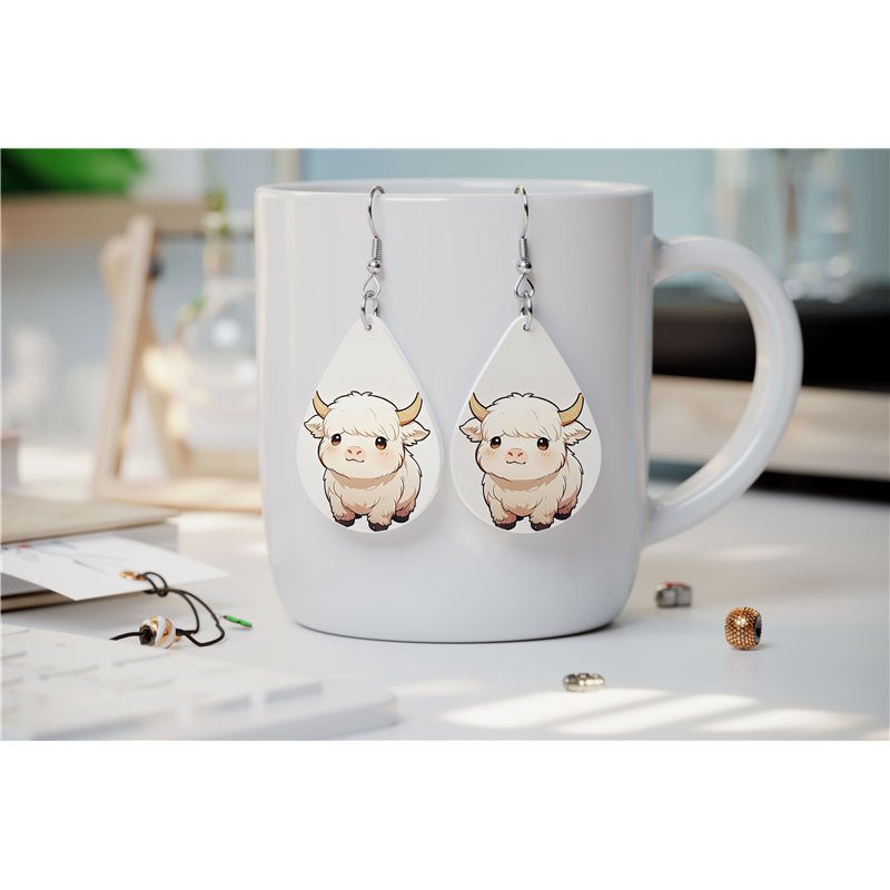 Teardrop Earrings - Highland Cattle - HCTDE(9)