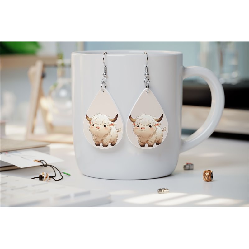 Teardrop Earrings - Highland Cattle - HCTDE(14)