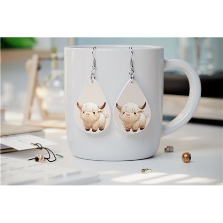 Teardrop Earrings - Highland Cattle - HCTDE(14)