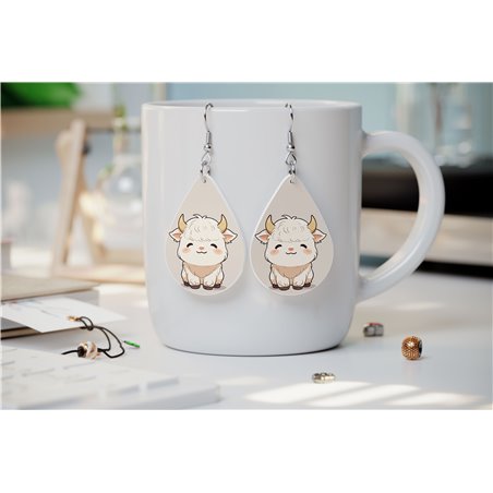 Teardrop Earrings - Highland Cattle - HCTDE(16)