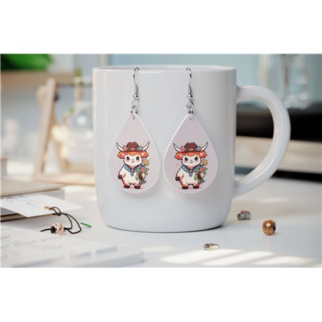 Teardrop Earrings - Highland Cattle - HCTDE(17)