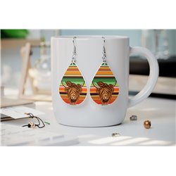 Teardrop Earrings - Highland Cattle - HCTDE(25)