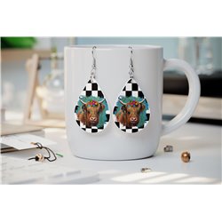 Teardrop Earrings - Highland Cattle - HCTDE(27)