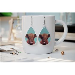 Teardrop Earrings - Highland Cattle - HCTDE(32)