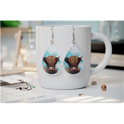 Teardrop Earrings - Highland Cattle - HCTDE(35)