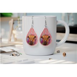 Teardrop Earrings - Highland Cattle - HCTDE(36)