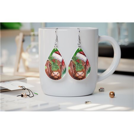 Teardrop Earrings - Highland Cattle - HCTDE(38)