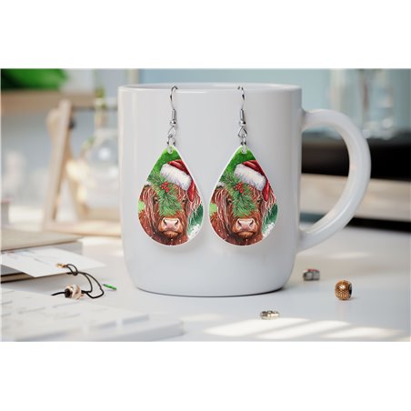 Teardrop Earrings - Highland Cattle - HCTDE(40)