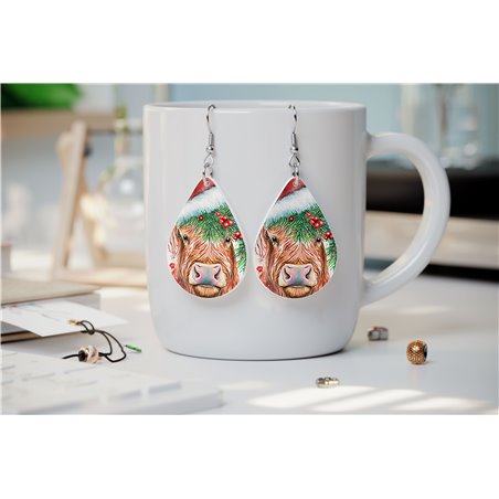 Teardrop Earrings - Highland Cattle - HCTDE(42)