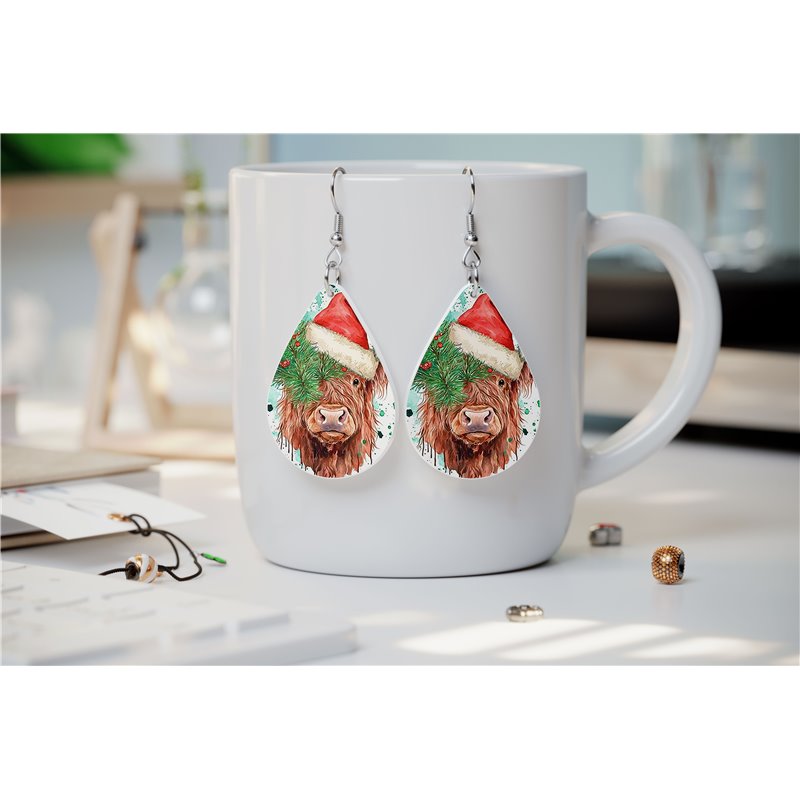 Teardrop Earrings - Highland Cattle - HCTDE(44)