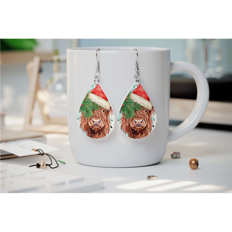 Teardrop Earrings - Highland Cattle - HCTDE(45)